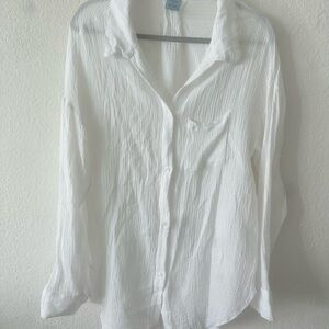 Shade & Shore Textured White Shirt